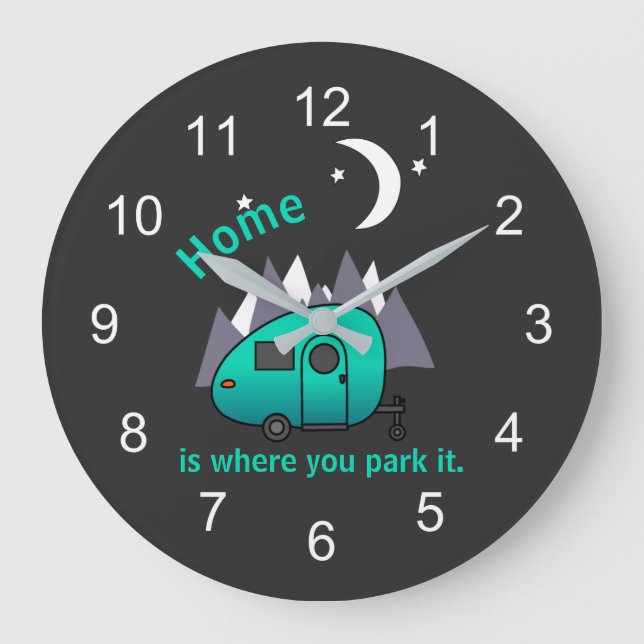 Horloge murale de la remorque Turquoise Bleue Tear (Recto)