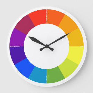Horloge murale de la roue couleur (multicolore)