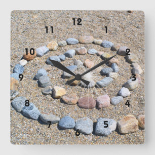 Horloge murale de la spirale de plage