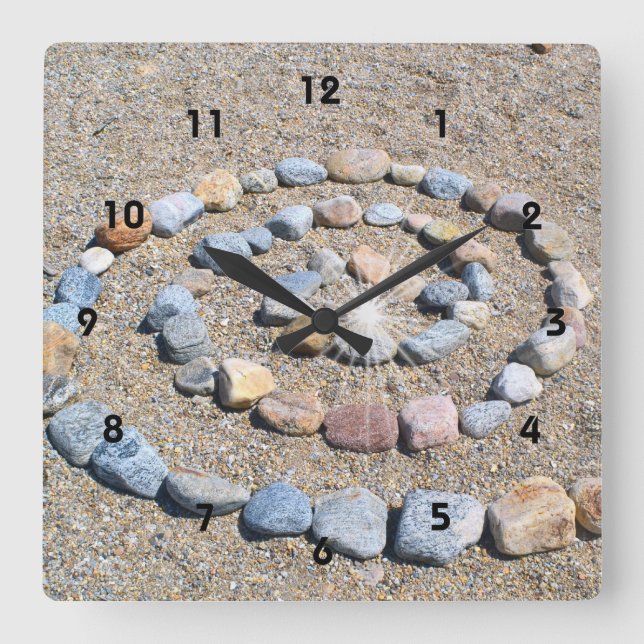 Horloge murale de la spirale de plage (Recto)