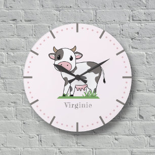 Horloge murale de la vache mignonne