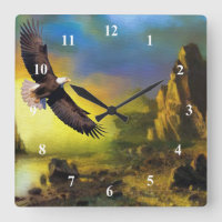 Horloge murale de l'aigle d'art