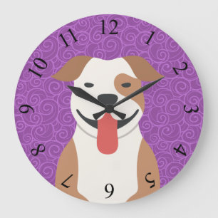 Horloge murale de l'American Pit Bull Terrier
