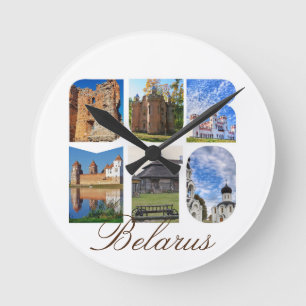 Horloge murale de l'architecture du château de Mir