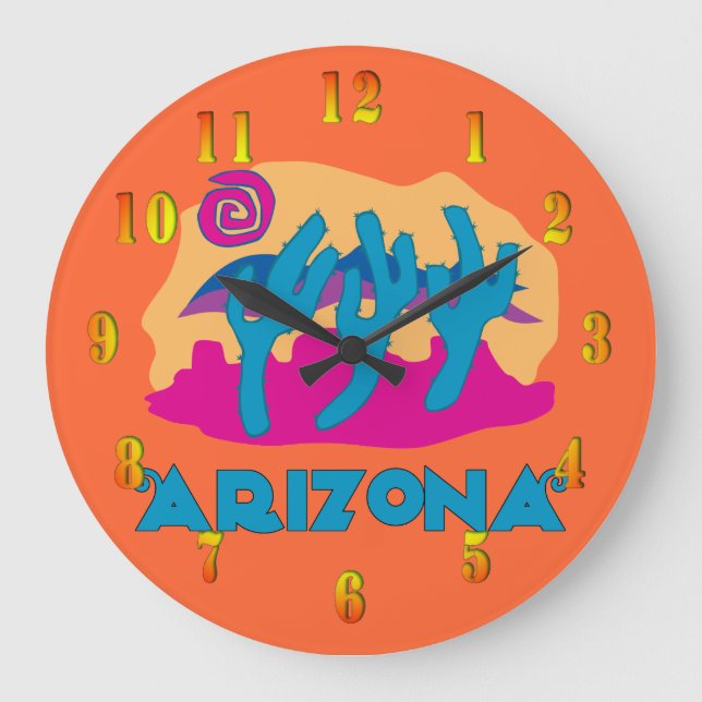 Horloge murale de l'Arizona Cactus (Recto)