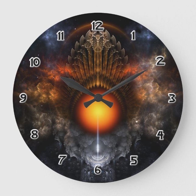 Horloge murale de l'art fractal Dream Orb (Recto)