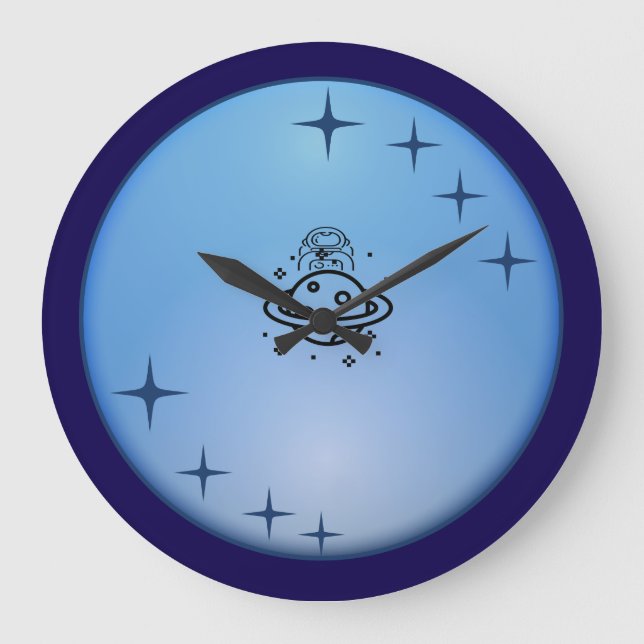 Horloge murale de l'astronaute de l'espace mignon  (Recto)