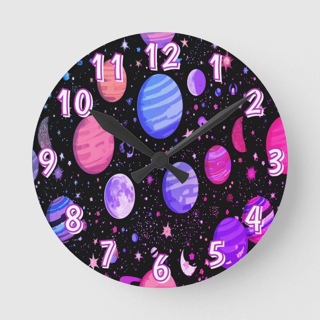 Horloge murale de l'astronaute du temps de Galaxie (Recto)