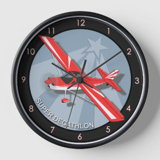 Horloge murale de l'avion acrobatique super-décath