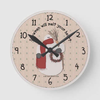 Horloge murale de l'hiver de campagne