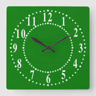 Horloge murale de look vert foncé