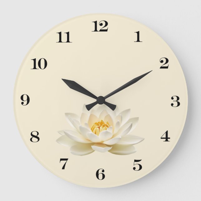 Horloge murale de Lotus blanc (Recto)