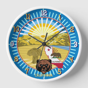 Horloge murale de l'ours de Californie (Nom de vil
