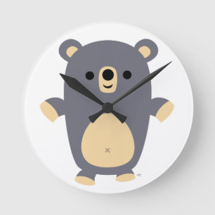 Horloge murale de l'ours de grand bleu