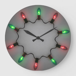 Horloge murale de lumières de Noël