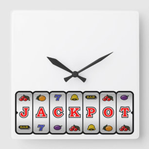 Horloge murale de machine à sous de gros lot