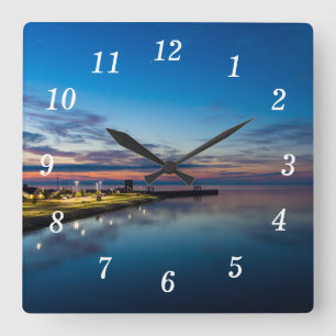 Horloge murale de Mackinaw City Dawn