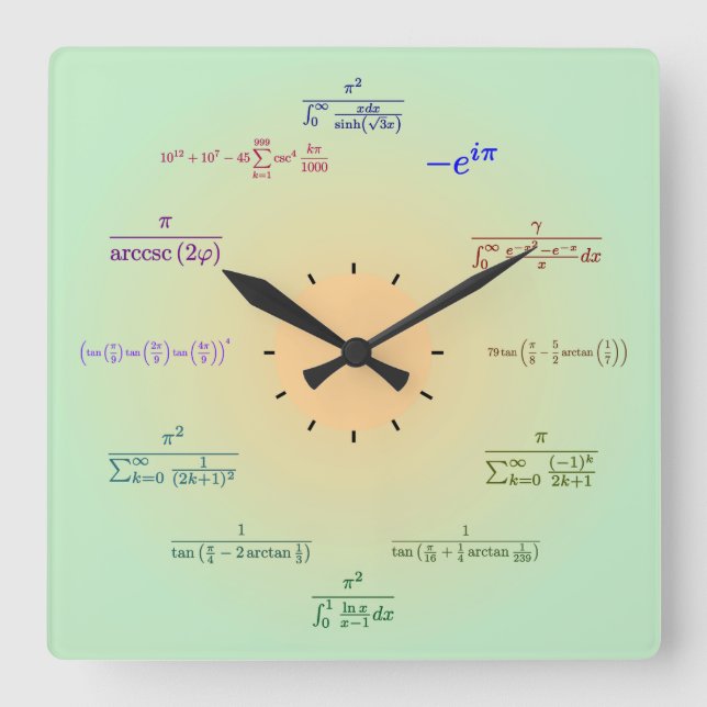 Horloge murale de maths (Recto)