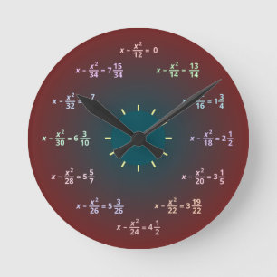 Horloge murale de maths (AM-PM)