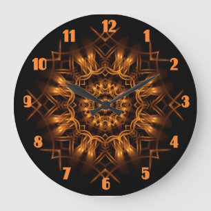 Horloge murale de médaillon d'en cuivre de vieil
