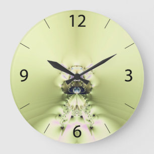Horloge murale de méditation verte