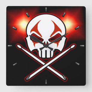 Horloge murale de métaux lourds de batteur