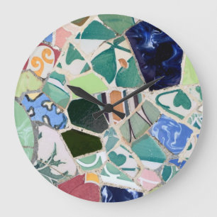 Horloge murale de mosaïques de Guell de parc