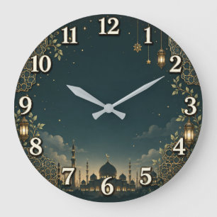 Horloge murale de mosquée islamique Nuit de Rama