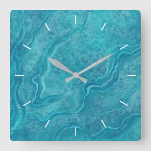 Horloge murale de Motif en marbre turquoise