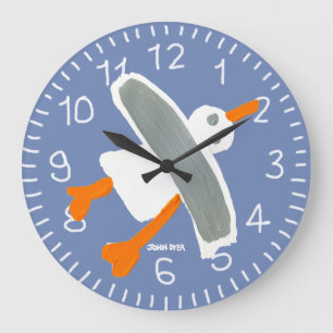 Horloge murale de mouette de tinctorial de John