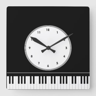 Horloge murale de musical de clavier de piano