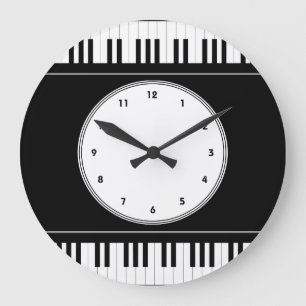 Horloge murale de musique de clavier de piano