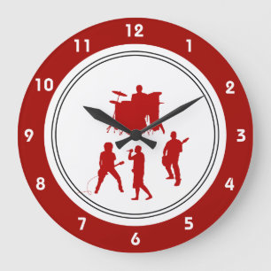 Horloge murale de musique rock
