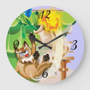 Horloge murale de Naughty Kitty