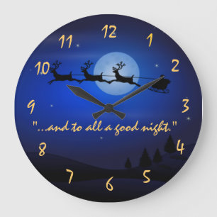 Horloge murale de Noël du Père Noël