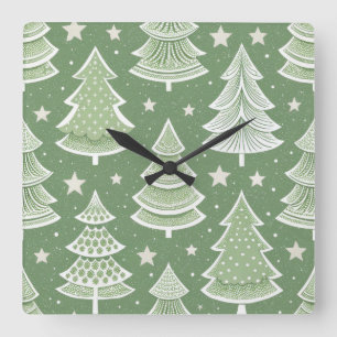Horloge murale de Noël élégante – Temps hivernal f