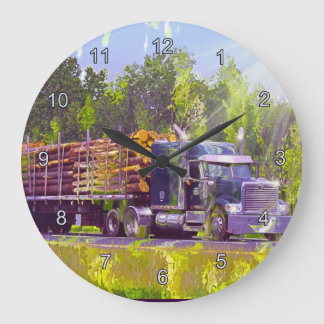 Horloge murale de notation de camion de bois de