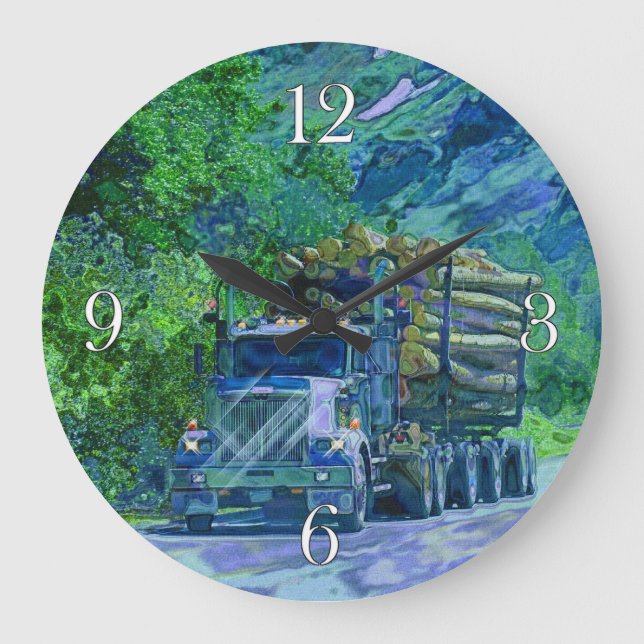Horloge murale de notation de transport de bois de (Recto)