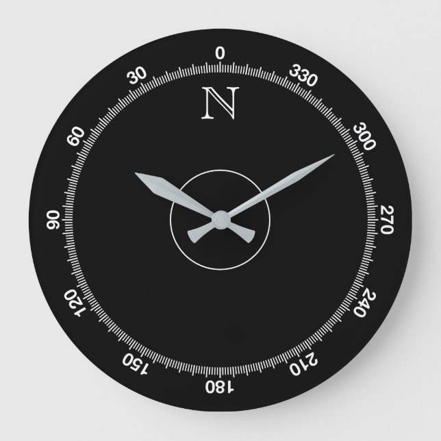 Horloge murale de nouveauté Azimuth Compass (Recto)