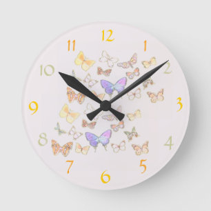 Horloge murale de papillon