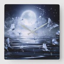 Horloge murale de papillon