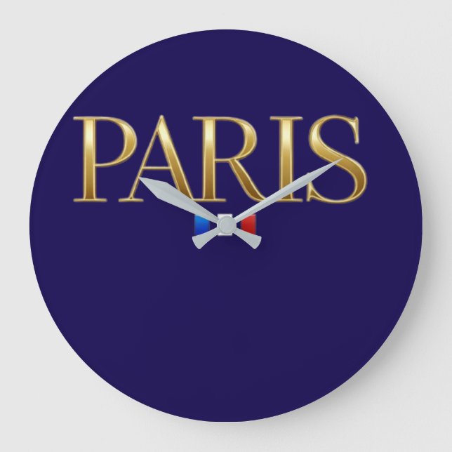 Horloge murale de Paris – Décoration française vin (Recto)