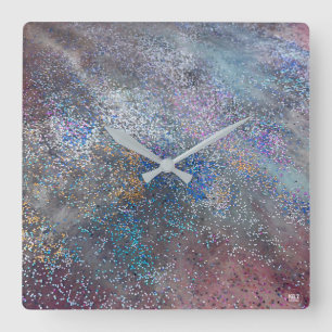 Horloge murale de Parties scintillant Abstraite