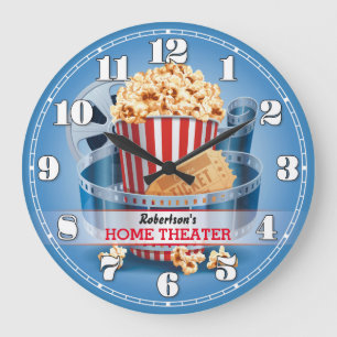 Horloge murale de Personalizable de cinéma de hom