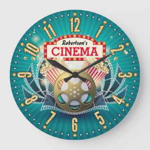 Horloge murale de Personalizable de cinéma de hom