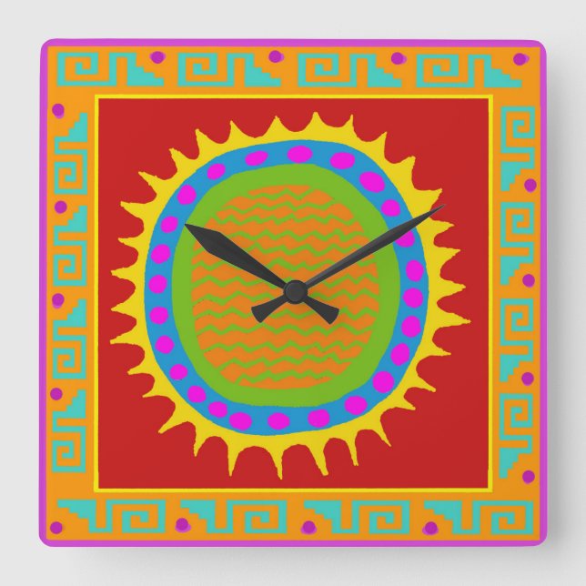 Horloge murale de Petroglyph Sun Folk (Recto)