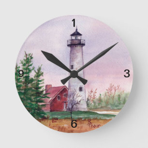 Horloge murale de phare de point de Tawas