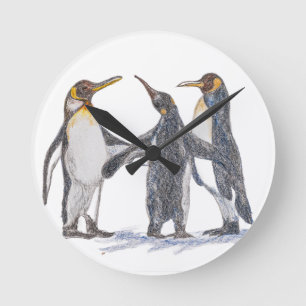 Horloge murale de pingouin