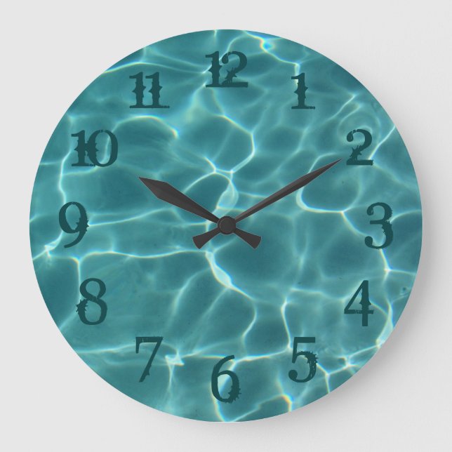 Horloge murale de piscine à chiffres éclaboussés d (Recto)