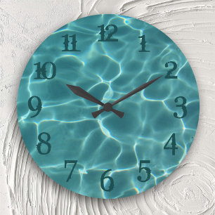 Horloge murale de piscine à chiffres éclaboussés d